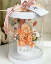 Load image into Gallery viewer, Preserved Flower Box To You Roses (Coral Rose &amp; Hydrangea Design)
