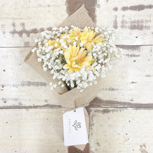 Signature Bouquet To You (Daisy Pastel Yellow Baby Breath Design)