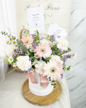 Load image into Gallery viewer, Flower Box To You (Daisy, Carnations Pastel White Design)
