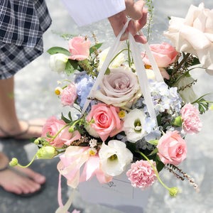 Flower Box To You  (Pastel Quicksand Pink Flower Design)