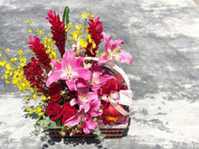 Load image into Gallery viewer, Extravagant Fruit Flower Basket To You (Lily, Ginger, Assorted Orchids &amp; Roses Design)
