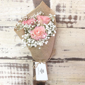 Premium Signature Bouquet To You (Kenya Coral  Roses Baby Breath Design)