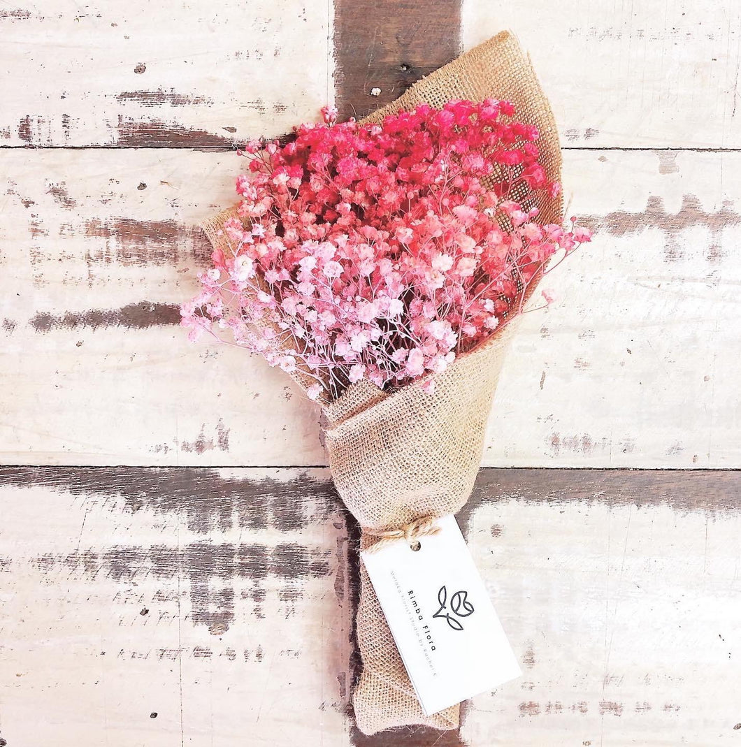 Signature Bouquet To You (Baby Breath Pink Red Tone Design)