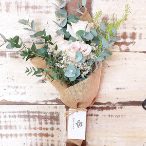 Premium Signature Bouquet To You (Quicksand Roses Eucalyptus Design)