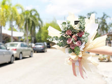Load image into Gallery viewer, Prestige Bouquet To You (Cappuccino Roses &amp; Eucalyptus Style Wrap )
