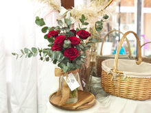Load image into Gallery viewer, Valentines Flower Jar To You (Red Roses Eucalyptus Jar Design)

