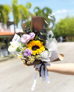 Prestige Bouquet To You (Sunflower, Eustoma, Chamomile Design Style Wrap )