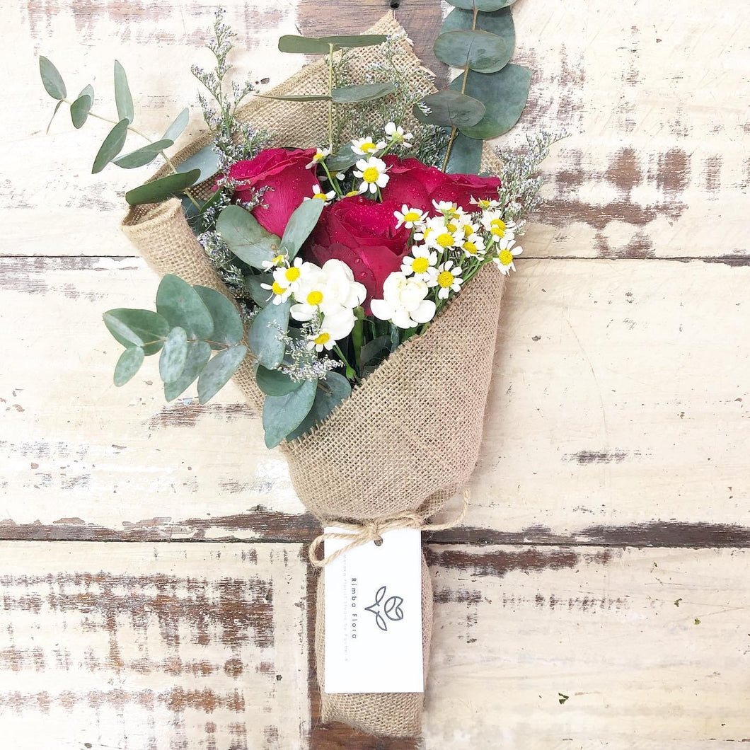 Premium Signature Bouquet To You (Red Roses Chamomile Design)