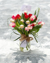 Load image into Gallery viewer, Flower Jar To You (2 Color Red Tulip Eucalyptus Jar Design)
