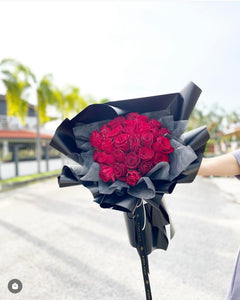 Valentines Prestige  Style Wrap Bouquet To You - XL Size 33 Premium Kenya Roses