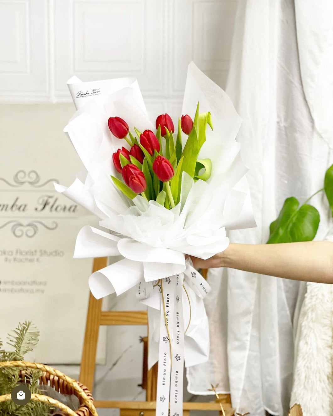Valentine's Prestige Bouquet To You  (Red Tulip  Style Wrap Design )