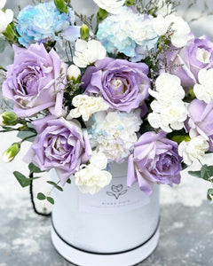 Flower Box To You  (Purple White Design)
