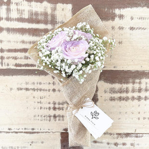 Signature Bouquet To You (Roses Purple White  Baby Breath Design)