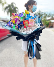 Load image into Gallery viewer, Premium Snack Bouquet To You (XXXLSize Snack Blue Black Design )
