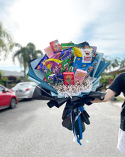 Load image into Gallery viewer, Premium Snack Bouquet To You (XXXLSize Snack Blue Black Design )
