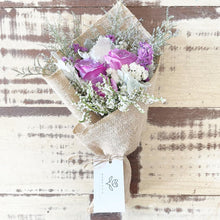 Load image into Gallery viewer, Signature Bouquet To You (Roses Deep Purple Silver Leaf Design)
