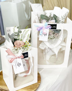 Prestige Bouquet To You (Single Stalk Cappuccino Roses & Eucalyptus Style Wrap )
