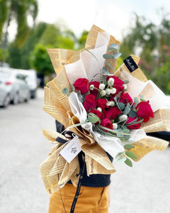 Premium Bouquet To You (Red Roses Kraft Wrap Bouquet To You)