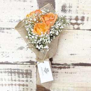 Premium Signature Bouquet To You (Orange Roses Baby Breath Design)