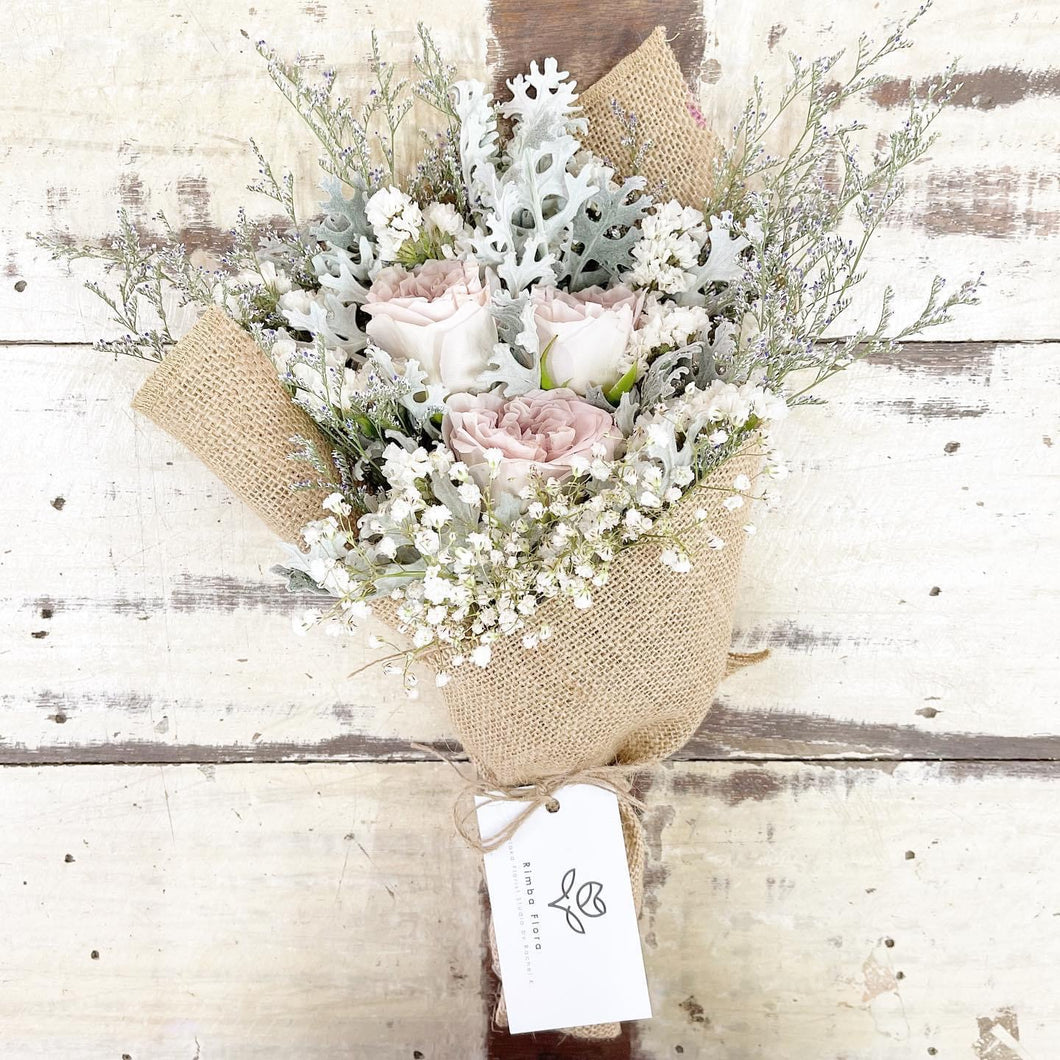 Premium Signature Bouquet To You (Webtminster Abbey Roses Silver Leaf Design)