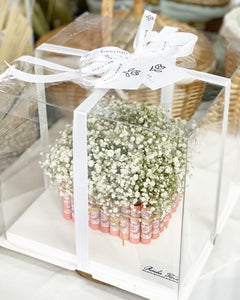 Cake Style Flower Money Box To You (Baby Breath Transparent Box Design)