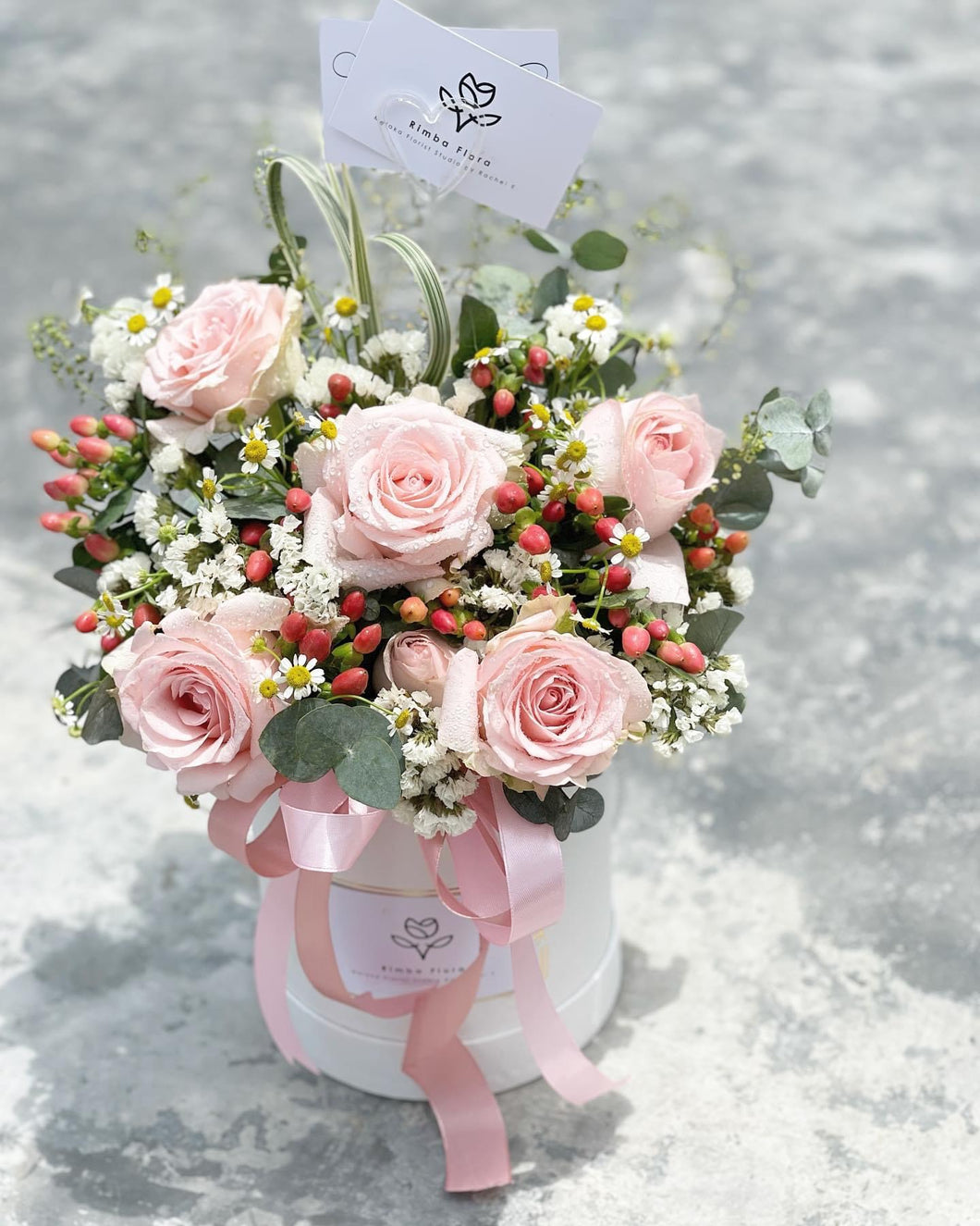 Flower Box To You  (Pink Berry Flower Design)